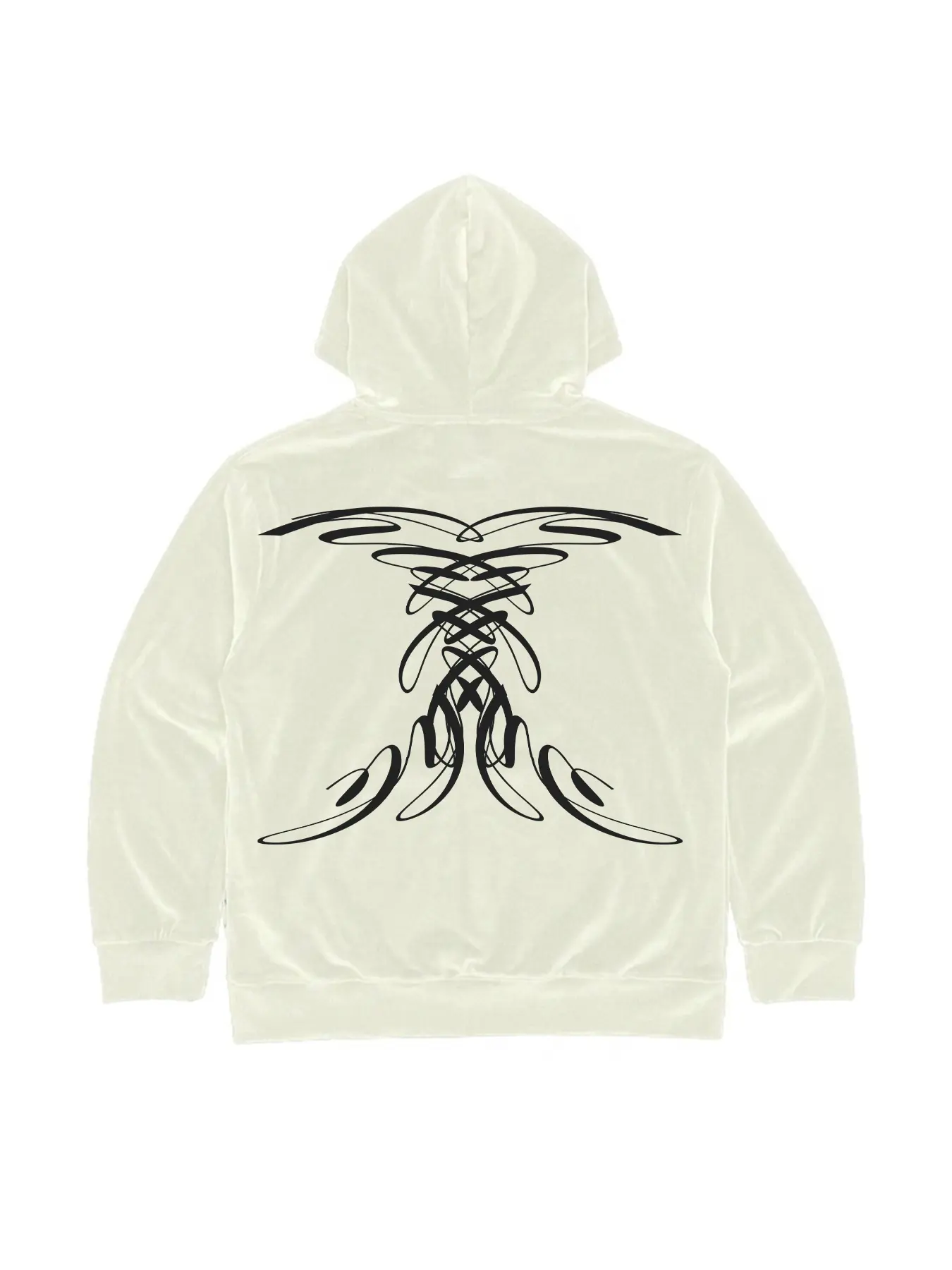 Espalda de la sudadera Butterfly en crema